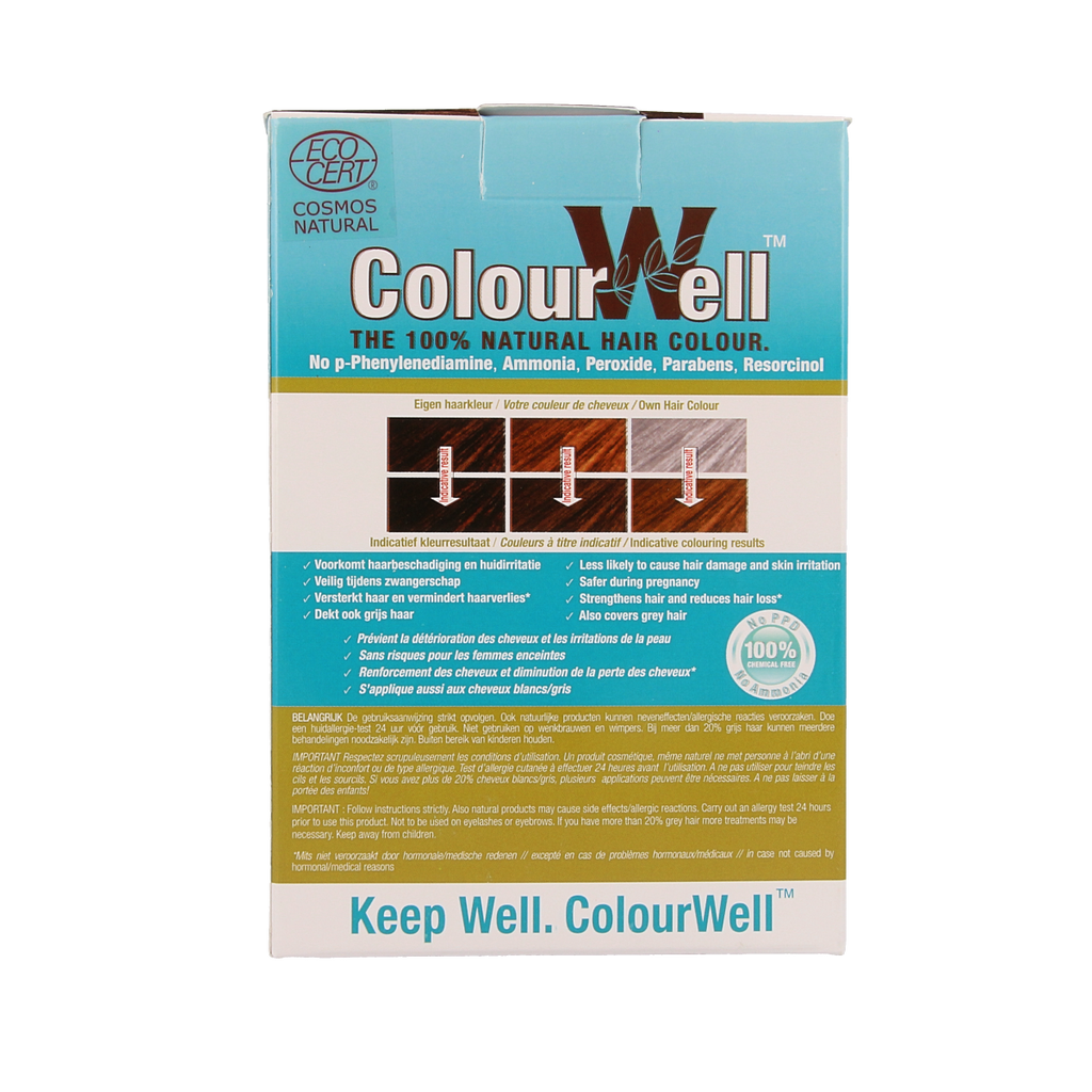 Colourwell 100% Natuurlijke haarkleuring kastanje bruin 100.00 Gram
