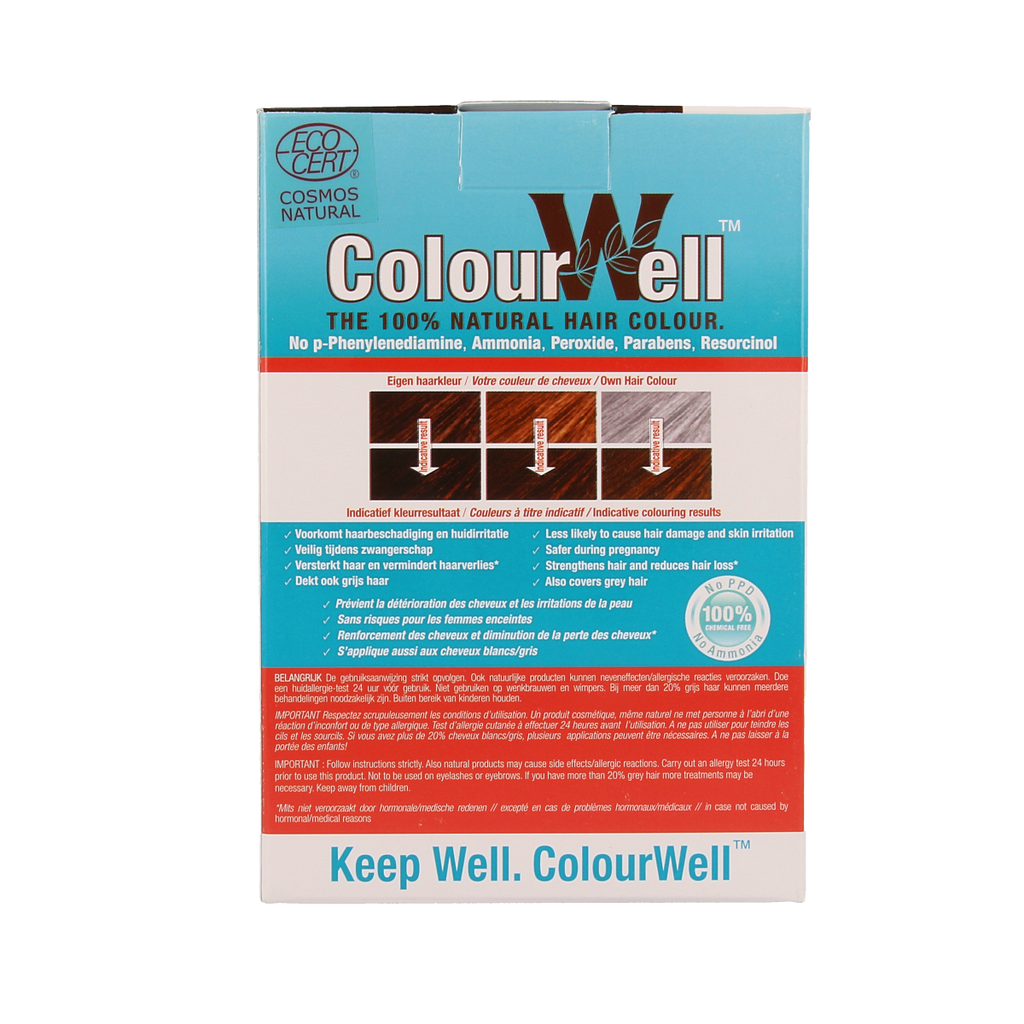 Colourwell 100% Natuurlijke haarkleur mahonie 100.00 Gram