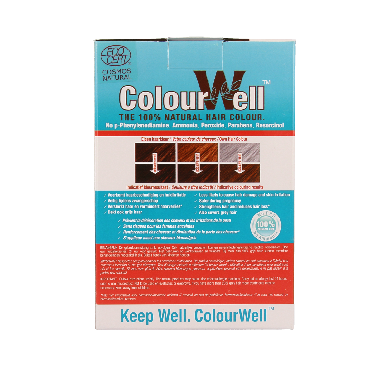 Colourwell 100% Natuurlijke haarkleur mahonie 100.00 Gram