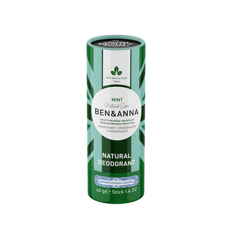 Ben & Anna Deodorant mint papertube 40.00 Gram