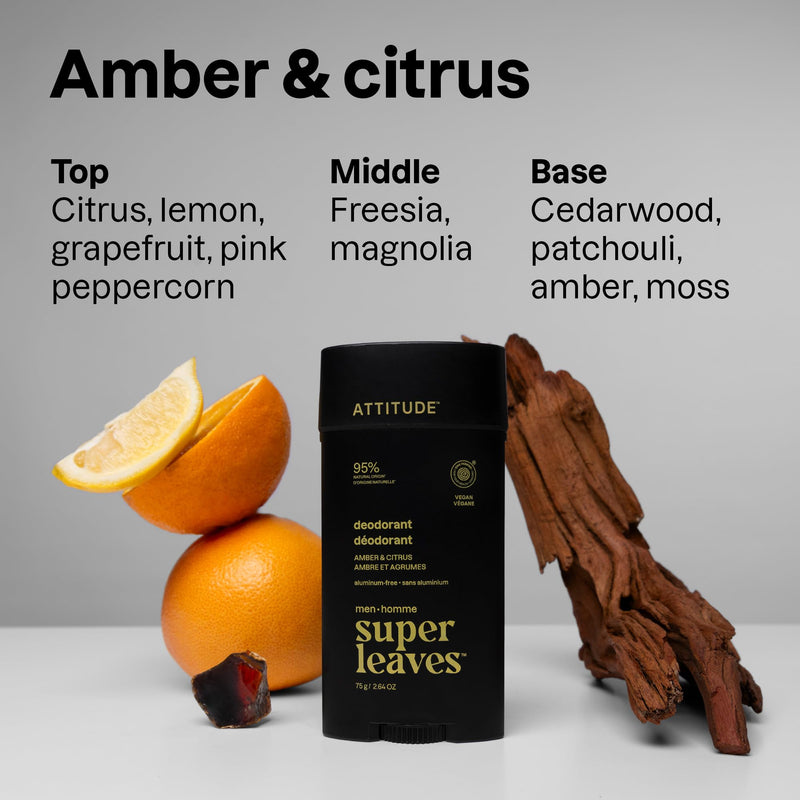 Attitude Men Deodorant Amber & Citrus 75.00 Gram extra image