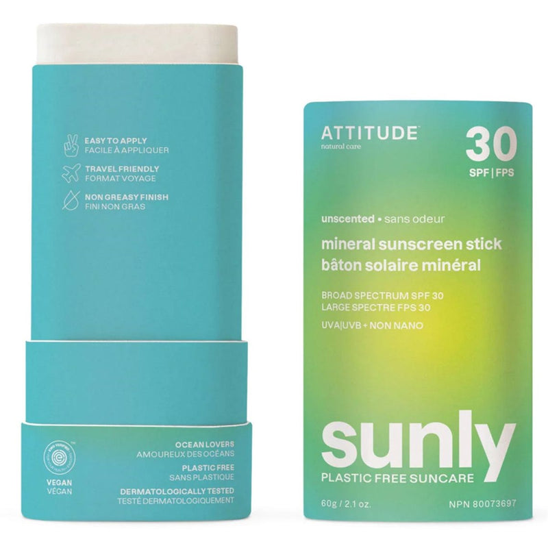 Attitude Sunly zonnebrandstick SPF30 parfumvrij 60.00 Gram extra image