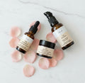 Kind Essentials The Botanist Mini-Discovery Set on a marble top