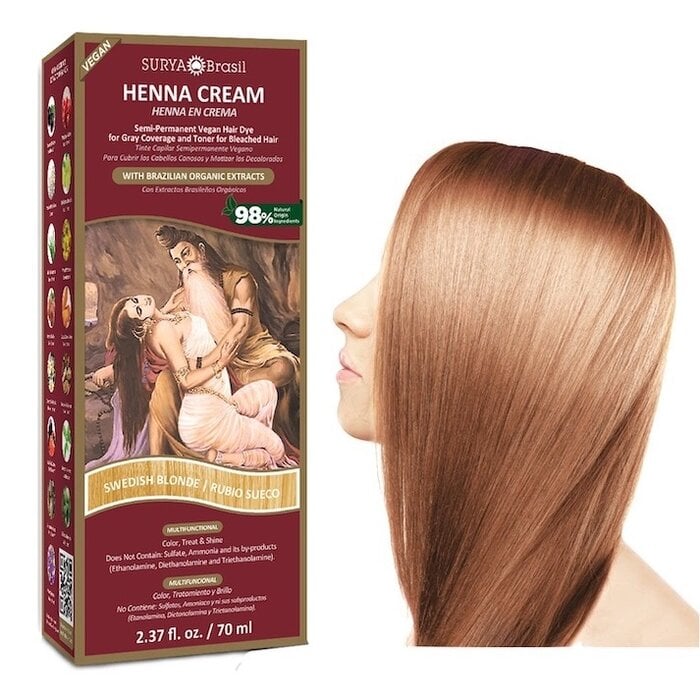 Surya Brasil Henna Hair Dye Cream Swedish Blonde 70.00 Milliliter extra image