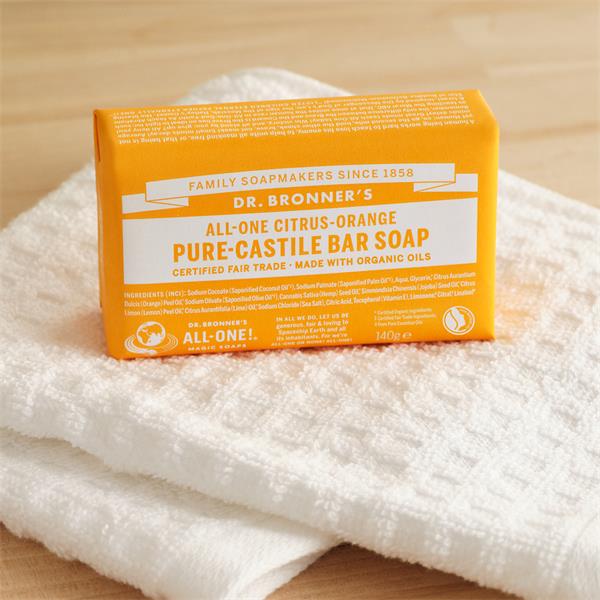 Dr. Bronner's Bar Soap Citrus & Orange 140.00 Gram extra image