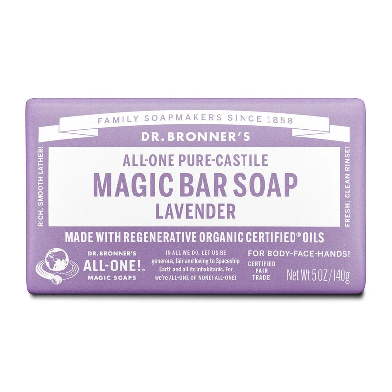 Dr Bronners Barsoap lavendel 140.00 Gram extra image