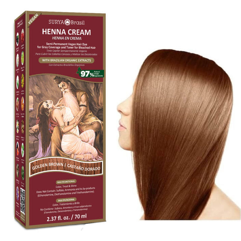 Surya Brasil Henna hair dye cream golden brown 70.00 Milliliters extra image