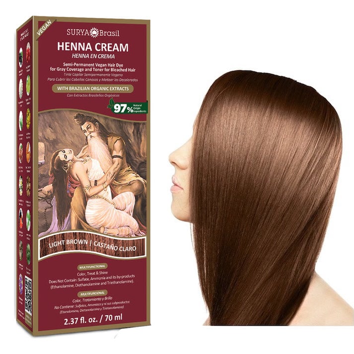 Surya Brasil Henna hair dye cream light brown 70.00 Milliliter extra image