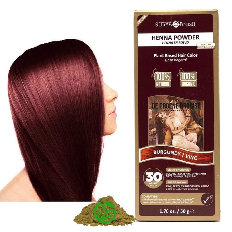 Surya Brasil Henna Hair Dye Powder Burgundy 50 Gram extra image