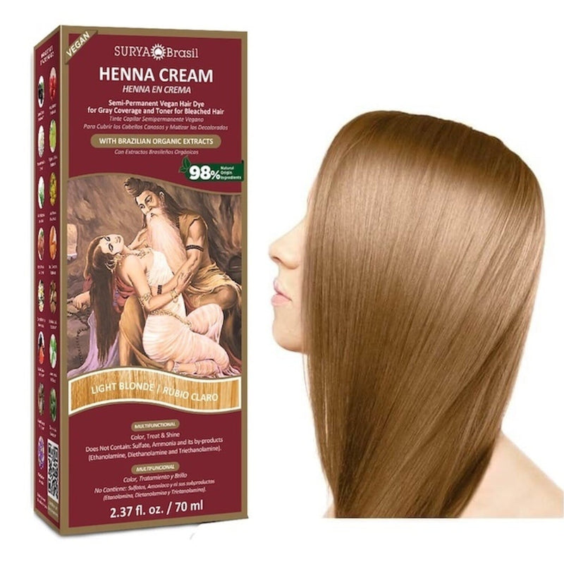 Surya Brasil Henna hair dye cream light blonde 70 Milliliters extra image