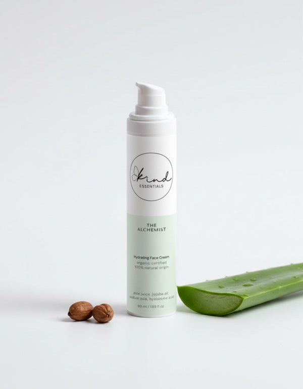 Kind Essentials The Alchemist Hydrating Face Cream on a marble top