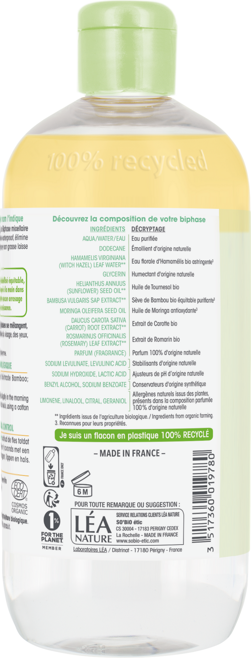 So Bio Etic Bamboo waterproof micellar water 500.00 Milliliter extra image