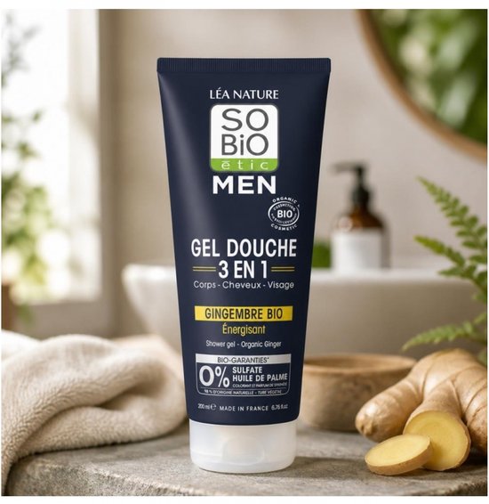 So Bio Etic Shower Gel for Men 3-in-1 Ginger 200.00 Milliliter extra image