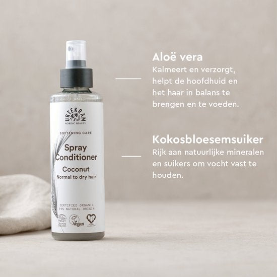 Urtekram Conditioner spray kokosnoot 250.00 Milliliter extra image