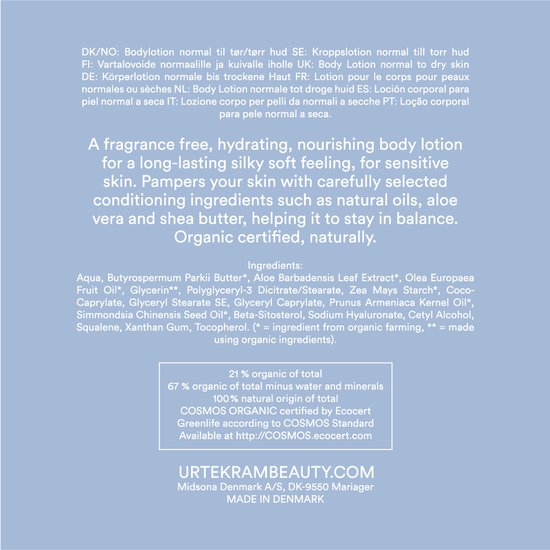 Urtekram Find Balance Body Lotion Sensitive Skin 245.00 Milliliter extra image