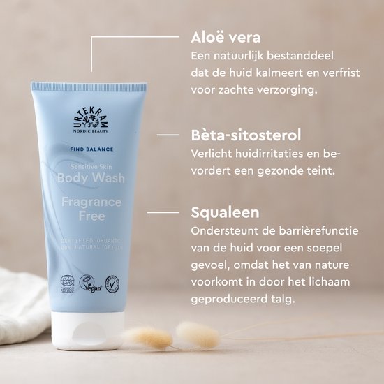 Urtekram Find Balance Body Wash Sensitive Skin 200 Milliliter extra image