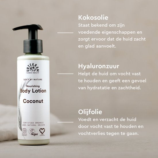 Urtekram Kokosnoot bodylotion 245.00 Milliliter extra image