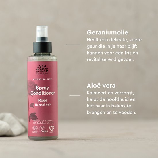 Urtekram Rozen spray conditioner 250.00 Milliliter extra image