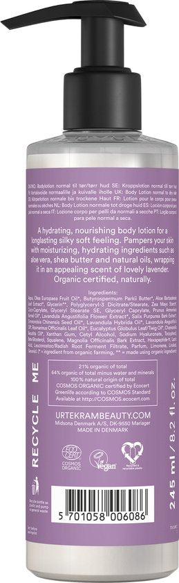 Urtekram Tune in soothing lavender bodylotion 245.00 Milliliter extra image