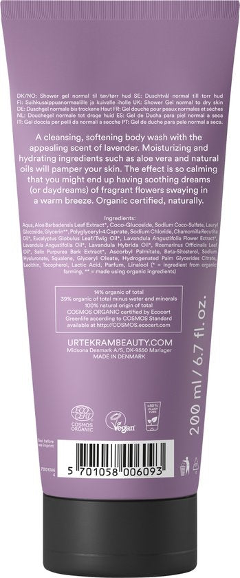 Urtekram Tune In Soothing Lavender Body Wash 200 Milliliter extra image