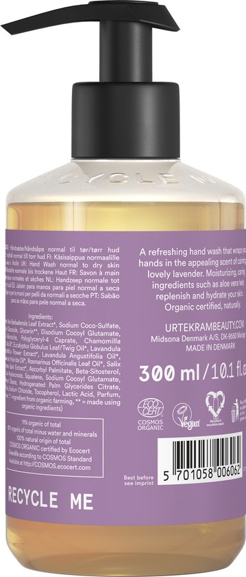 Urtekram Tune in soothing lavender handzeep 300.00 Milliliter extra image