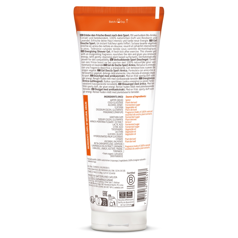 Weleda Arnica sport douchegel 200.00 Milliliter extra image