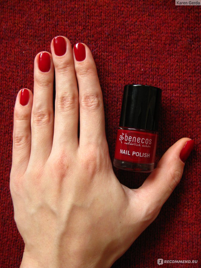 Benecos natural beauty Vegan nail polish cherry red 20-free plant-based 5.00 Milliliter extra image