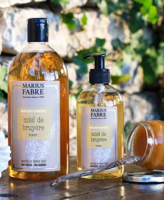 Marius Fabre Soap honey + pump 400 Milliliter extra image