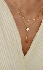 The Blossom Gelaagde Drop Ketting